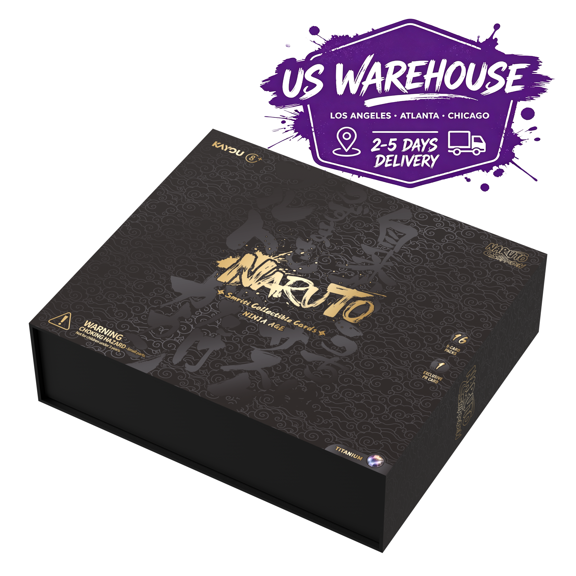 KAYOU Naruto Ninja Age Trading Cards Booster Box – 16 Packs +