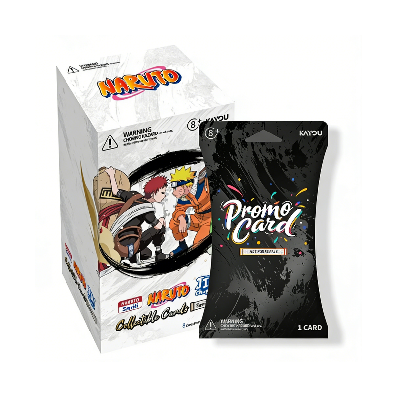 KAYOU Naruto Smriti Collectible Card, Chapter Jin English Series 2, Display Box, 12 Blister Packs with Promo Card