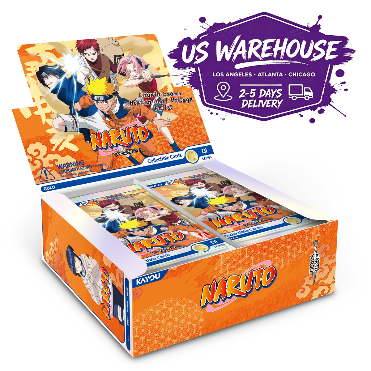 新品未開封 NARUTO KAYOU 英語版 SEA版 地の書1弾 BOX【3】 Naruto Earth Scroll Series 1 Booster Box | KAYOU Cards – Goods4Fans
