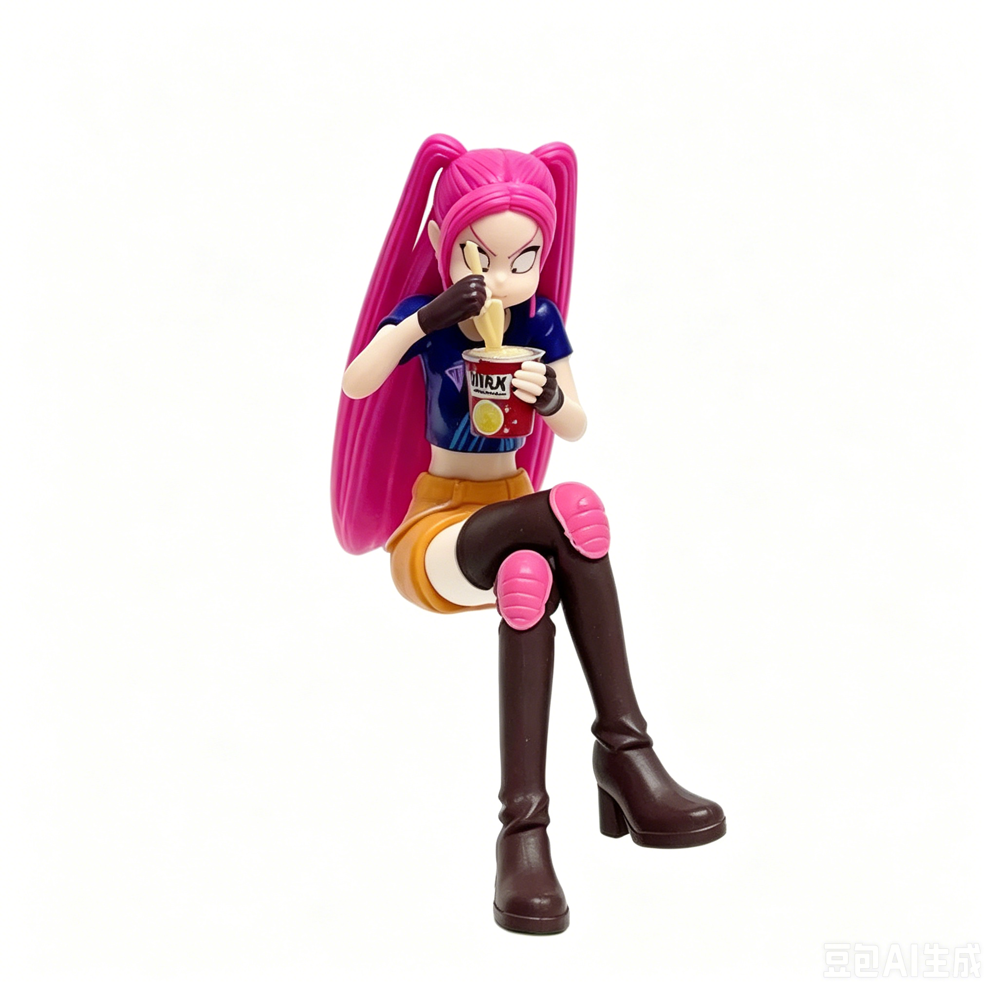 K-Pop Slayers 3Pcs Ramen Eating PVC Figures | Rumi Zoey Mira Anime Desktop Decor Collectible Model Toy Fan Gift Set