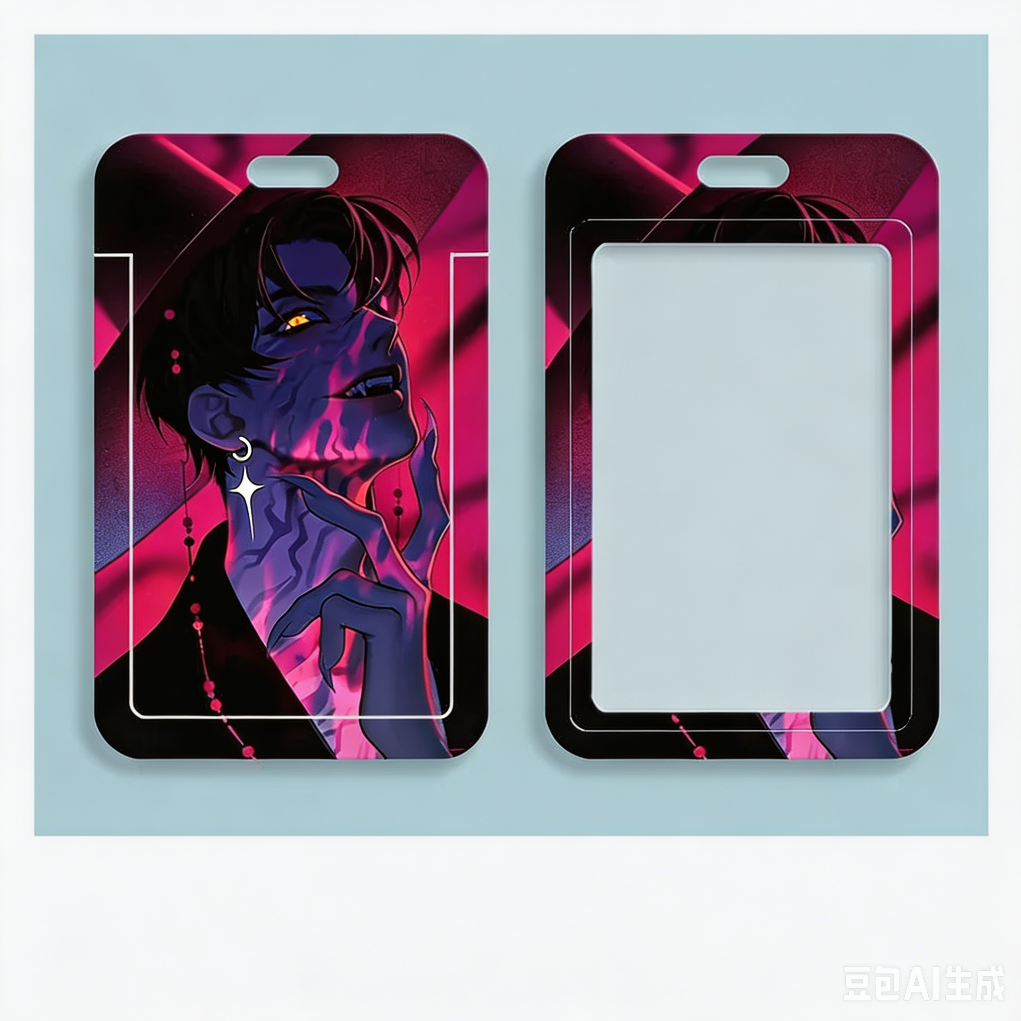 K-Pop Slayers Slide PVC Card Holder | Anime Student ID Bus Pass Access Badge Protective Cover Fan Collection Gift