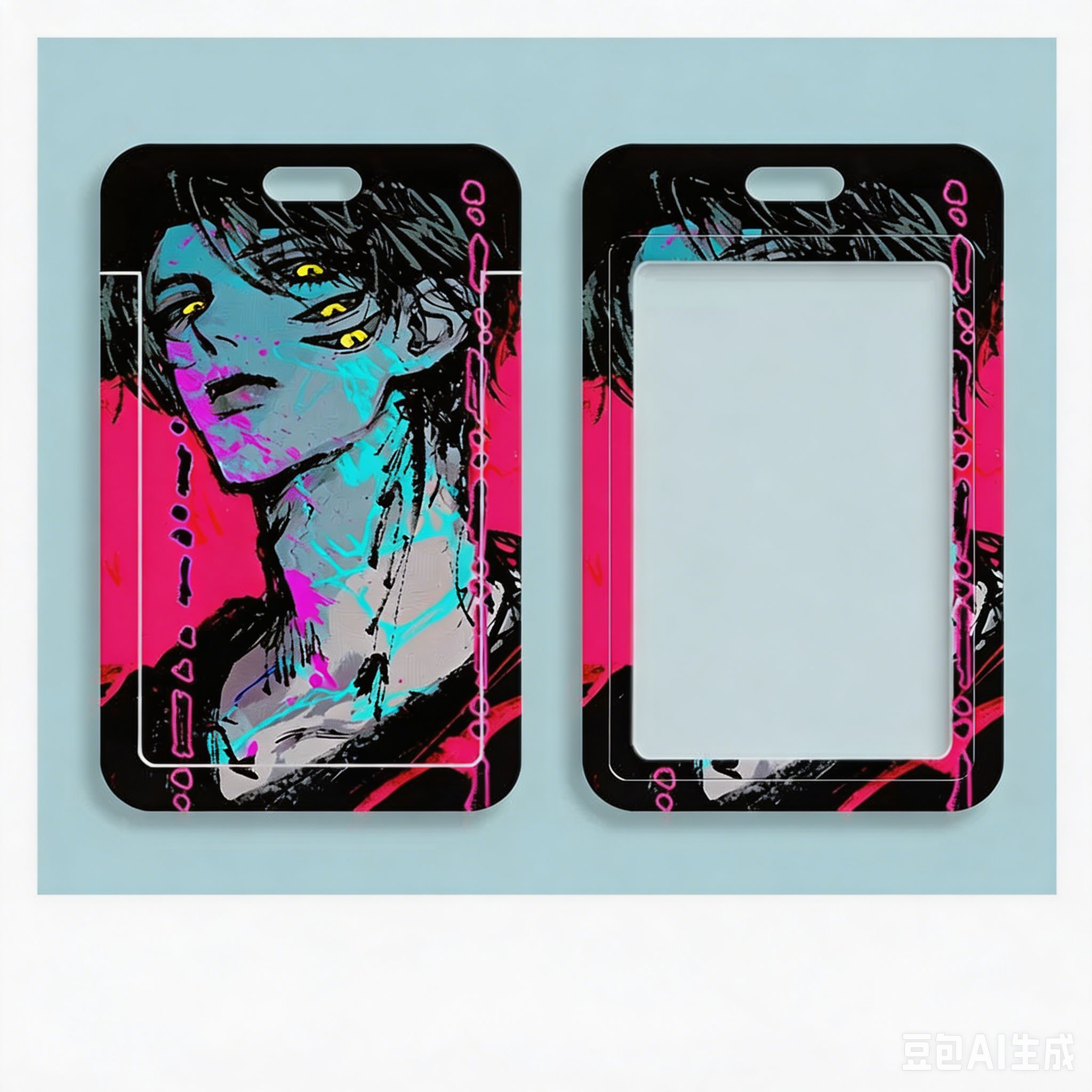K-Pop Slayers Slide PVC Card Holder | Anime Student ID Bus Pass Access Badge Protective Cover Fan Collection Gift