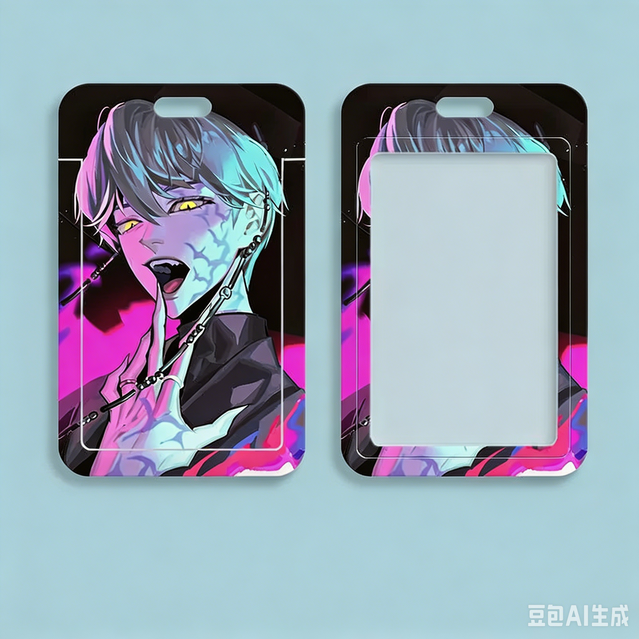K-Pop Slayers Slide PVC Card Holder | Anime Student ID Bus Pass Access Badge Protective Cover Fan Collection Gift