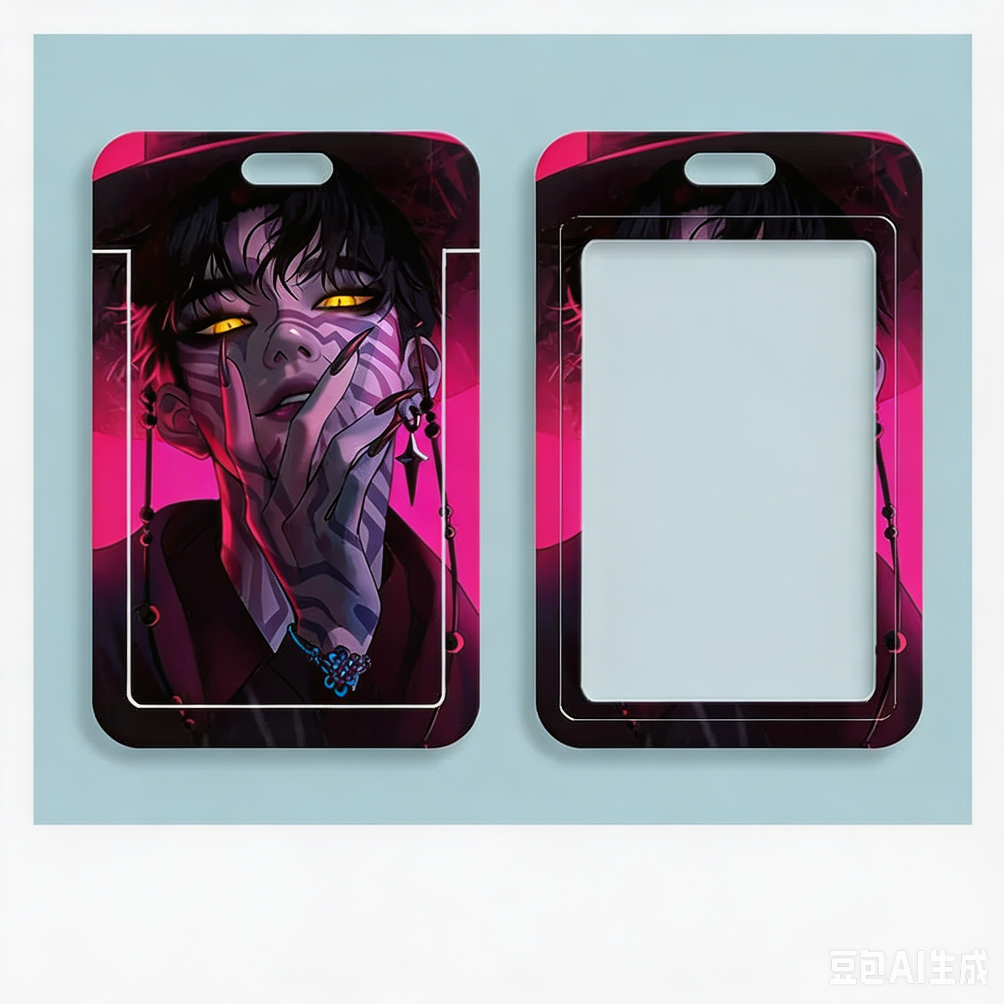 K-Pop Slayers Slide PVC Card Holder | Anime Student ID Bus Pass Access Badge Protective Cover Fan Collection Gift