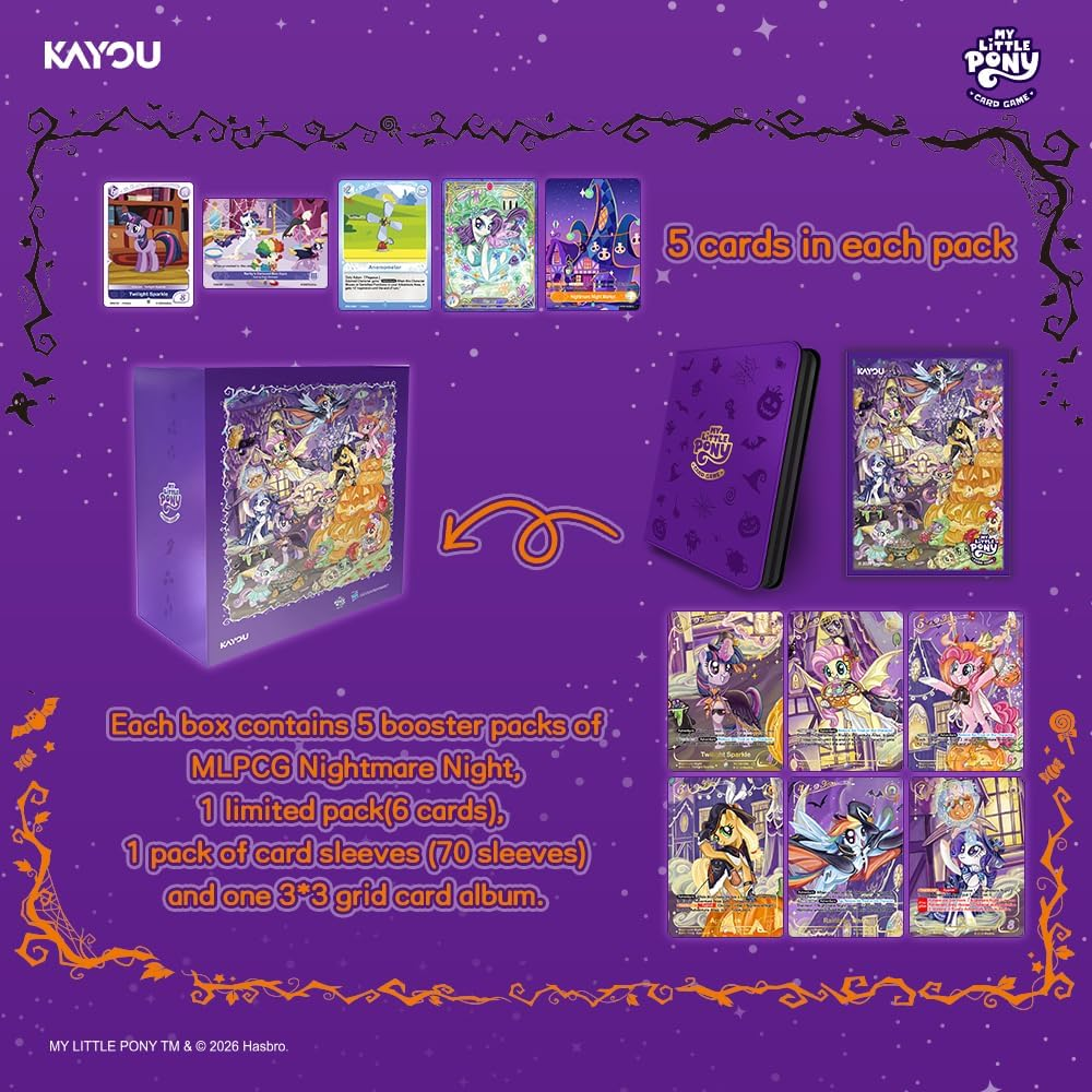 [Pre order]My Little Pony Trading Card Game GiftBox 01, 5 Packs +1Exc Pack + 1 Card Album + 70 Card Sleeves