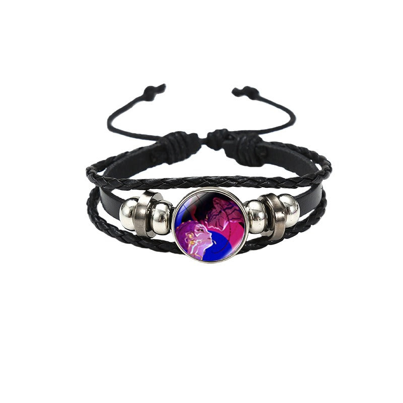 K-Pop Slayers Pink Beaded Stretch Bracelet | Anime Character Charm Wrist Jewelry Cute Girls Fan Collection Gift