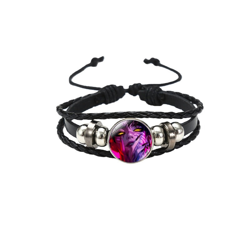 K-Pop Slayers Pink Beaded Stretch Bracelet | Anime Character Charm Wrist Jewelry Cute Girls Fan Collection Gift