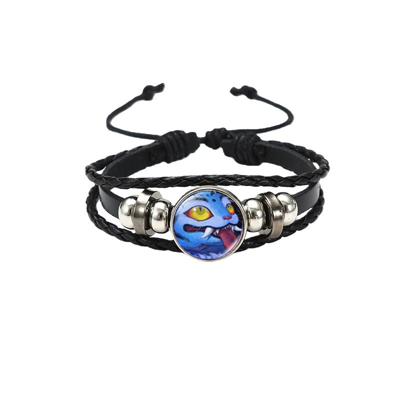K-Pop Slayers Pink Beaded Stretch Bracelet | Anime Character Charm Wrist Jewelry Cute Girls Fan Collection Gift