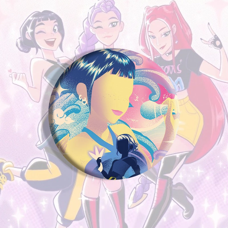 K-Pop Slayers 58mm Round Tin Button Badges | Waterproof Anime Character Metal Brooch Pins Backpack Decor Fan Collection Gift