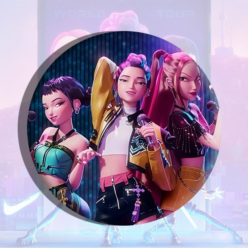 K-Pop Slayers 58mm Round Tin Button Badges | Waterproof Anime Character Metal Brooch Pins Backpack Decor Fan Collection Gift