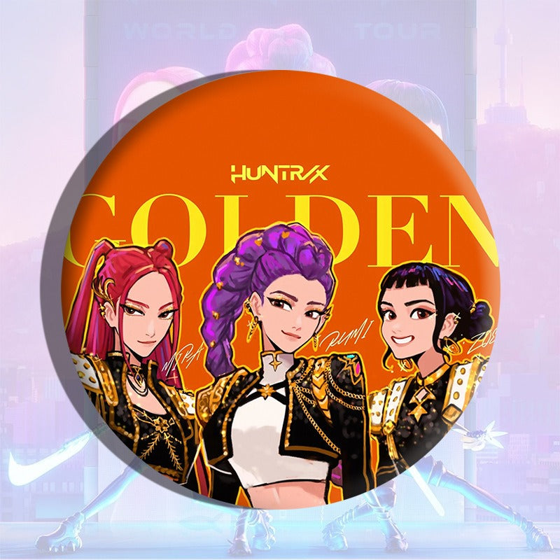 K-Pop Slayers 58mm Round Tin Button Badges | Waterproof Anime Character Metal Brooch Pins Backpack Decor Fan Collection Gift