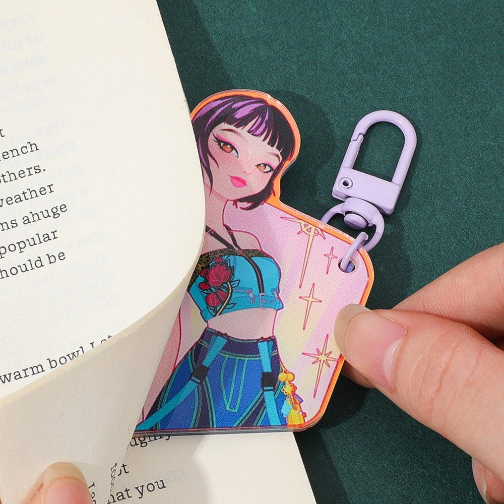 K-Pop Slayers Acrylic Keychain | Double-Sided Printed Cartoon Anime Bag Charm Cute Character Key Ring Fan Collection Pendant