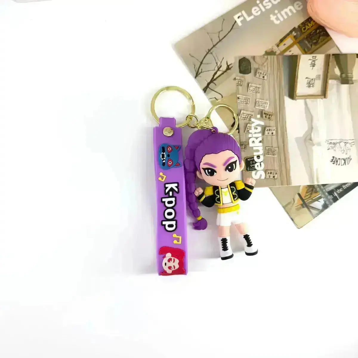 K-Pop Slayers  Girl Group 3D PVC Keychain | Cute Cartoon Doll Bag Pendant with KPOP Strap, Fan Collection Gift Accessories