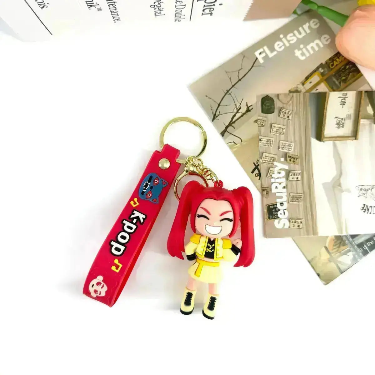 K-Pop Slayers  Girl Group 3D PVC Keychain | Cute Cartoon Doll Bag Pendant with KPOP Strap, Fan Collection Gift Accessories