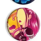 K-Pop Slayers 58mm Round Tin Button Badges | Waterproof Anime Character Metal Brooch Pins Backpack Decor Fan Collection Gift