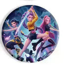 K-Pop Slayers 58mm Round Tin Button Badges | Waterproof Anime Character Metal Brooch Pins Backpack Decor Fan Collection Gift