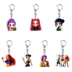 K-Pop Slayers Acrylic Keychain Rumi Mira Zoey | Double-Sided HD Printed Anime Bag Charm Cute Character Pendant Fan Collection Gift