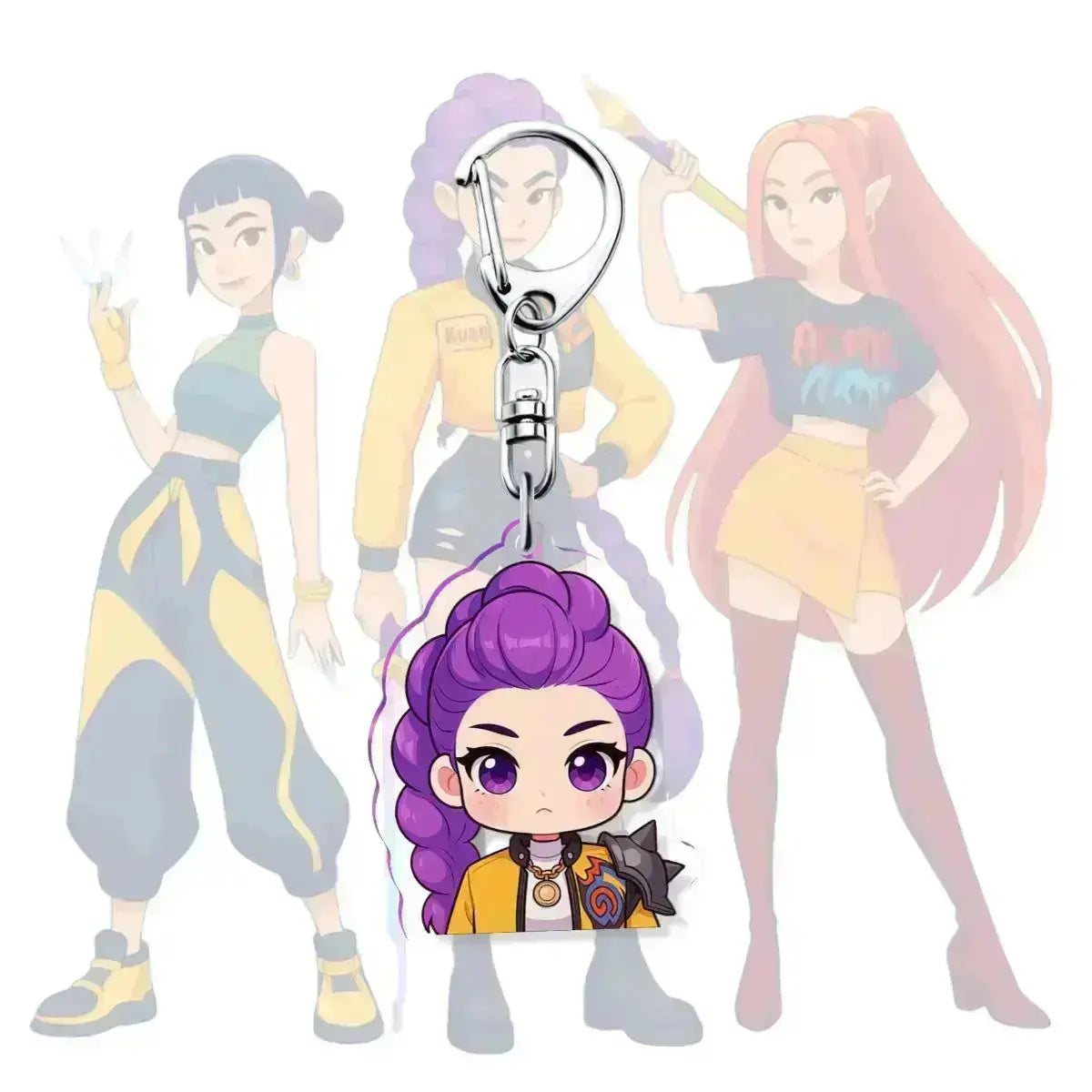 K-Pop Slayers Acrylic Keychain Rumi Mira Zoey | Double-Sided HD Printed Anime Bag Charm Cute Character Pendant Fan Collection Gift