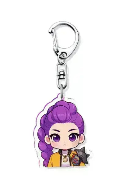 K-Pop Slayers Acrylic Keychain Rumi Mira Zoey | Double-Sided HD Printed Anime Bag Charm Cute Character Pendant Fan Collection Gift