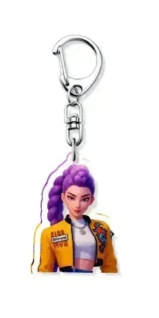 K-Pop Slayers Acrylic Keychain Rumi Mira Zoey | Double-Sided HD Printed Anime Bag Charm Cute Character Pendant Fan Collection Gift