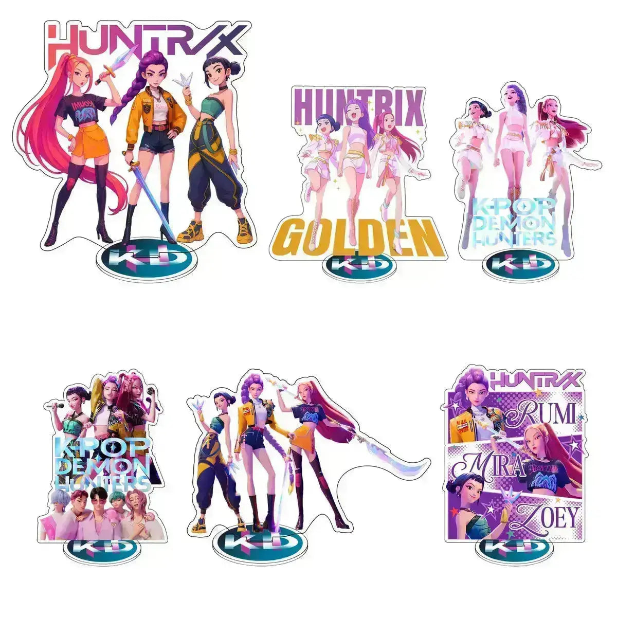 K-Pop Slayers Multi-Pose Acrylic Standee | Double-Side Printed Anime Character Desktop Display Decor Fan Collection Ornament