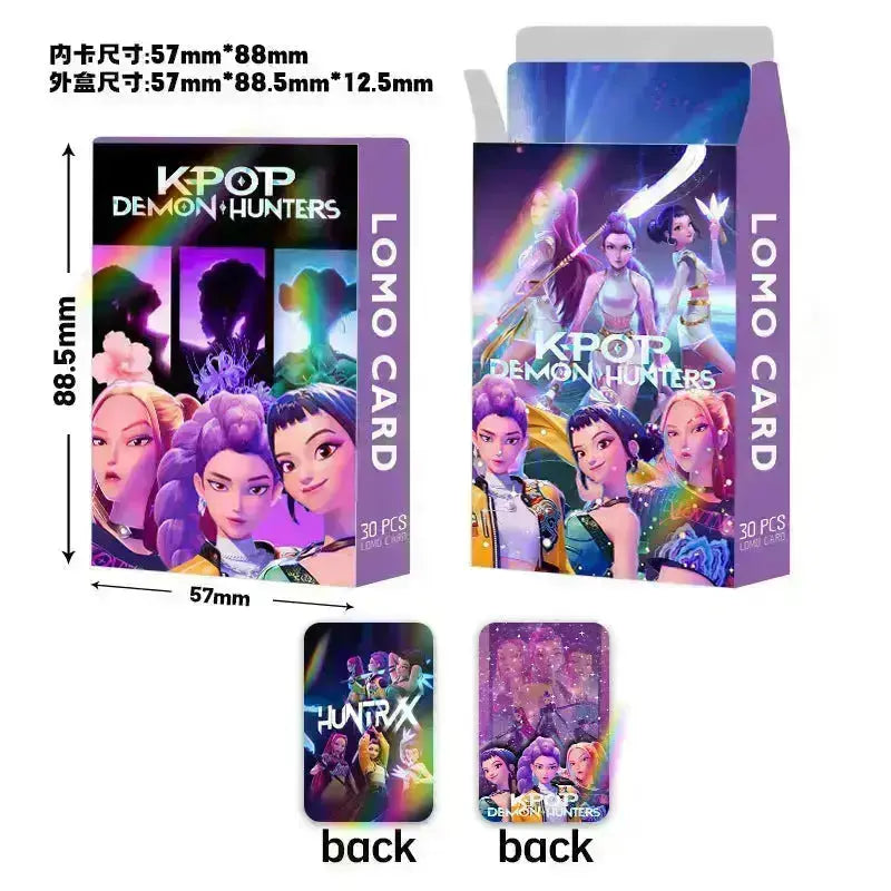 K-Pop Slayers Holographic Lomo Photocards 30Pcs Double Sided Anime Collectible Cards
