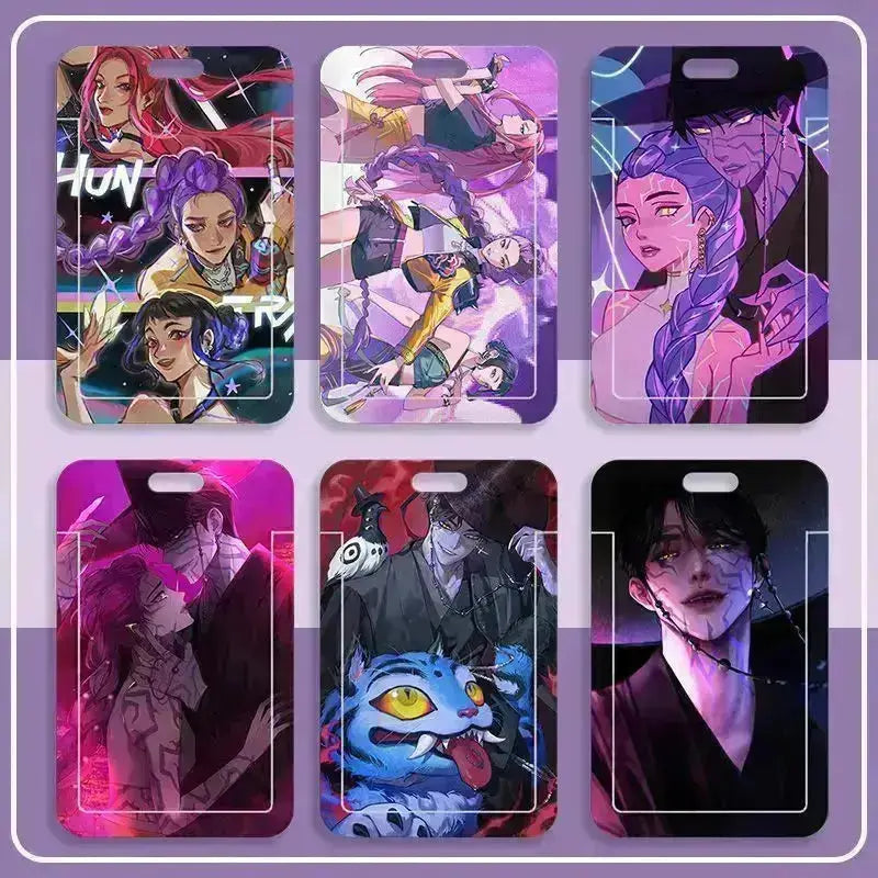 K-Pop Slayers Slide PVC Card Holder | Anime Student ID Bus Pass Access Badge Protective Cover Fan Collection Gift