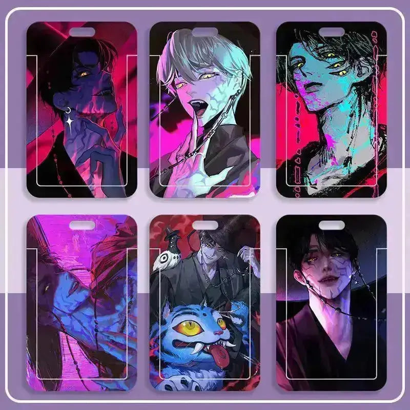 K-Pop Slayers Slide PVC Card Holder | Anime Student ID Bus Pass Access Badge Protective Cover Fan Collection Gift