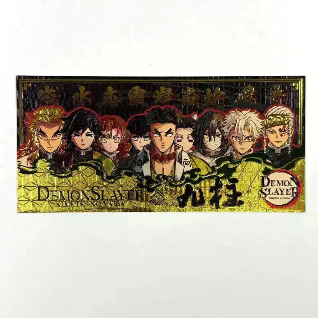 Nine Pillars Slayers Gold Foil Embossed Collector Commemorative Card