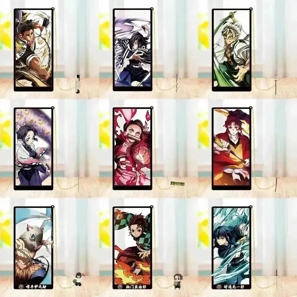 Nine Pillars Slayers Premium Engraved Metal Bookmark with Tassel