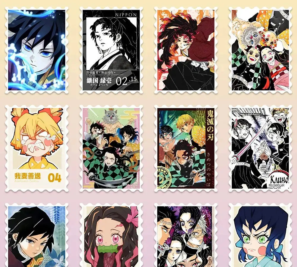 Nine Pillars Slayers - Stamp-Style Waterproof Vinyl Sticker Pack
