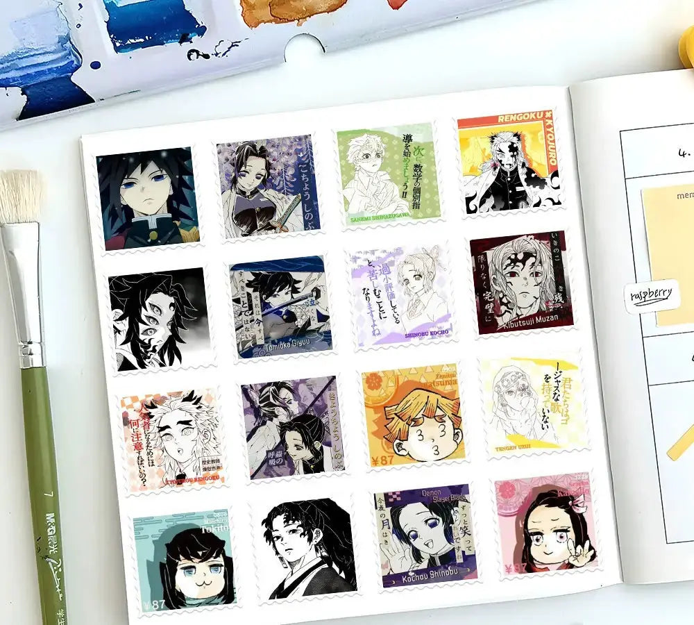 Nine Pillars Slayers - Stamp-Style Waterproof Vinyl Sticker Pack