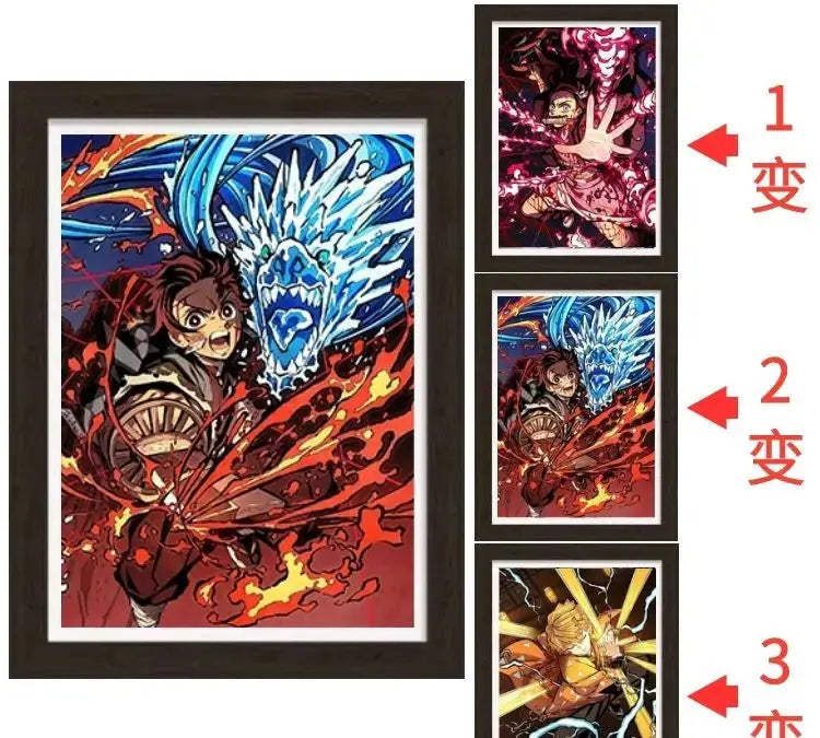Nine Pillars Slayers - 3D Lenticular Shifting Action Poster (Home Decor)