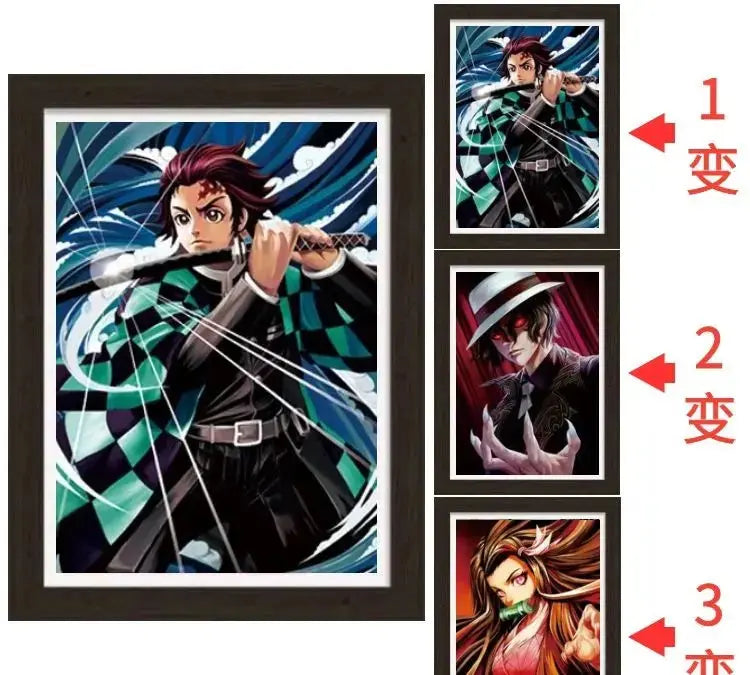 Nine Pillars Slayers - 3D Lenticular Shifting Action Poster (Home Decor)