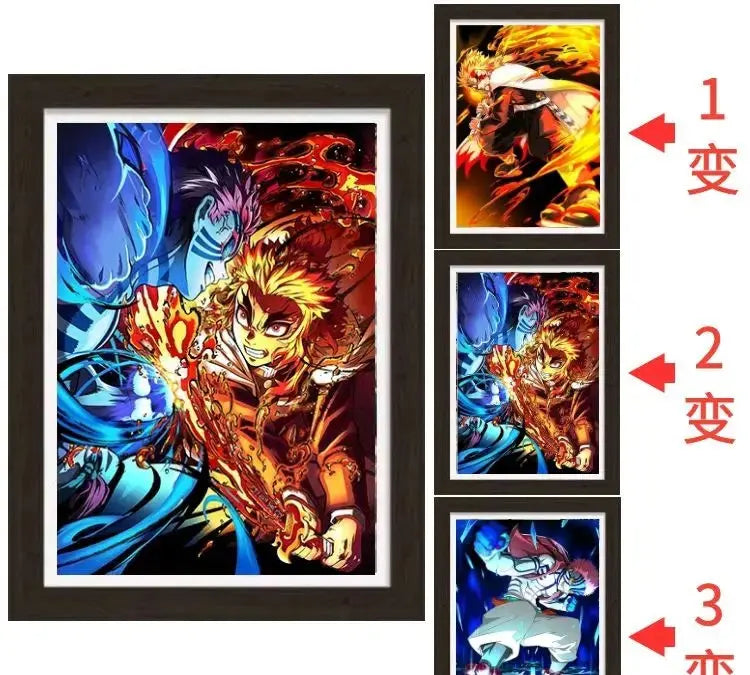 Nine Pillars Slayers - 3D Lenticular Shifting Action Poster (Home Decor)